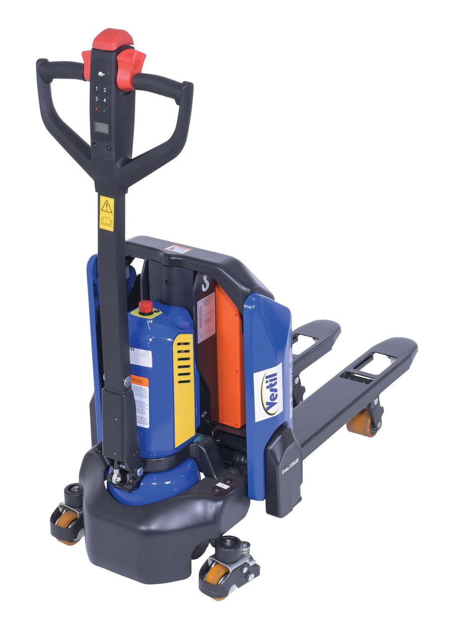 Steel Fully Powered Electric Pallet Truck 15 In. x 32 In. 3,300 Lb. Capacity Black
