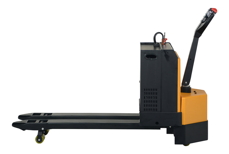 Steel Fully Powered Electric Pallet Truck 20 In. x 48 In. 4,500 Lb. Capacity Black