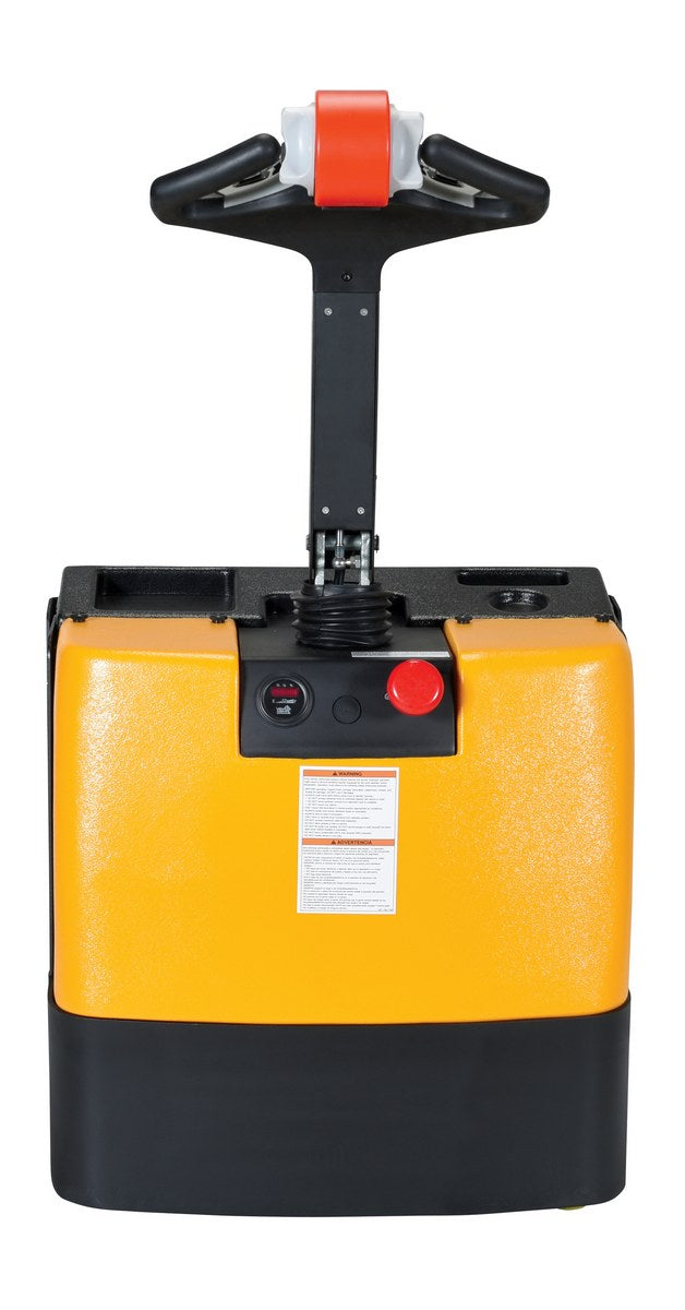 Steel Fully Powered Electric Pallet Truck with Lead Acid Batteries 25 In. x 47 In. 3000 Lb. Capacity Black