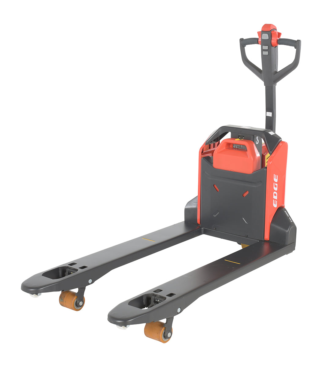 Steel Electric Pallet Truck 27 In. x 45 In. 3300 Lb. Capacity Black/Red