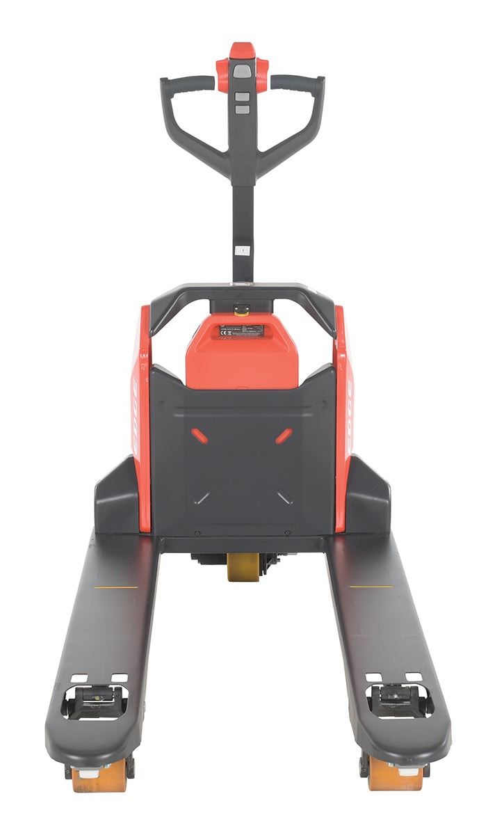 Steel Electric Pallet Truck 27 In. x 45 In. 3300 Lb. Capacity Black/Red