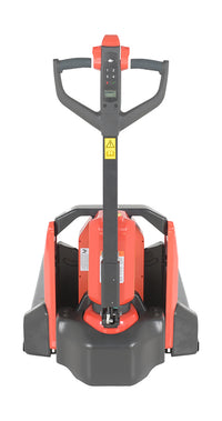 Thumbnail for Steel Electric Pallet Truck 27 In. x 45 In. 3300 Lb. Capacity Black/Red