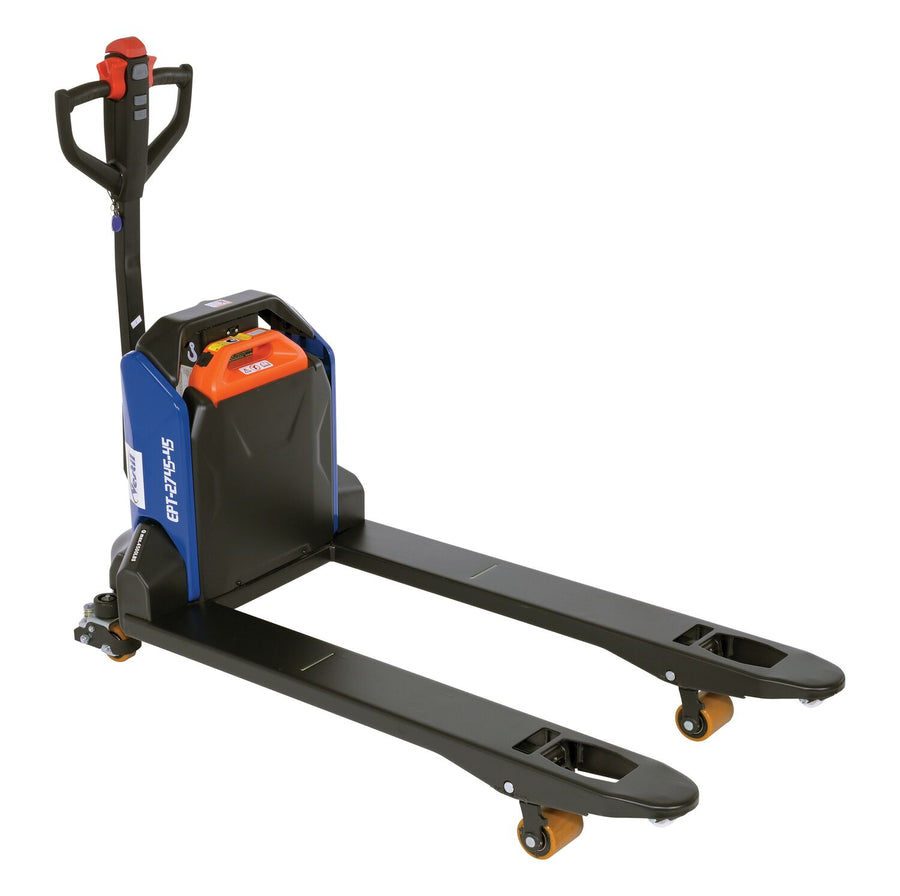 Steel Electric Pallet Truck 27 In x 45 In 4,500 Lb. Capacity Black/Red