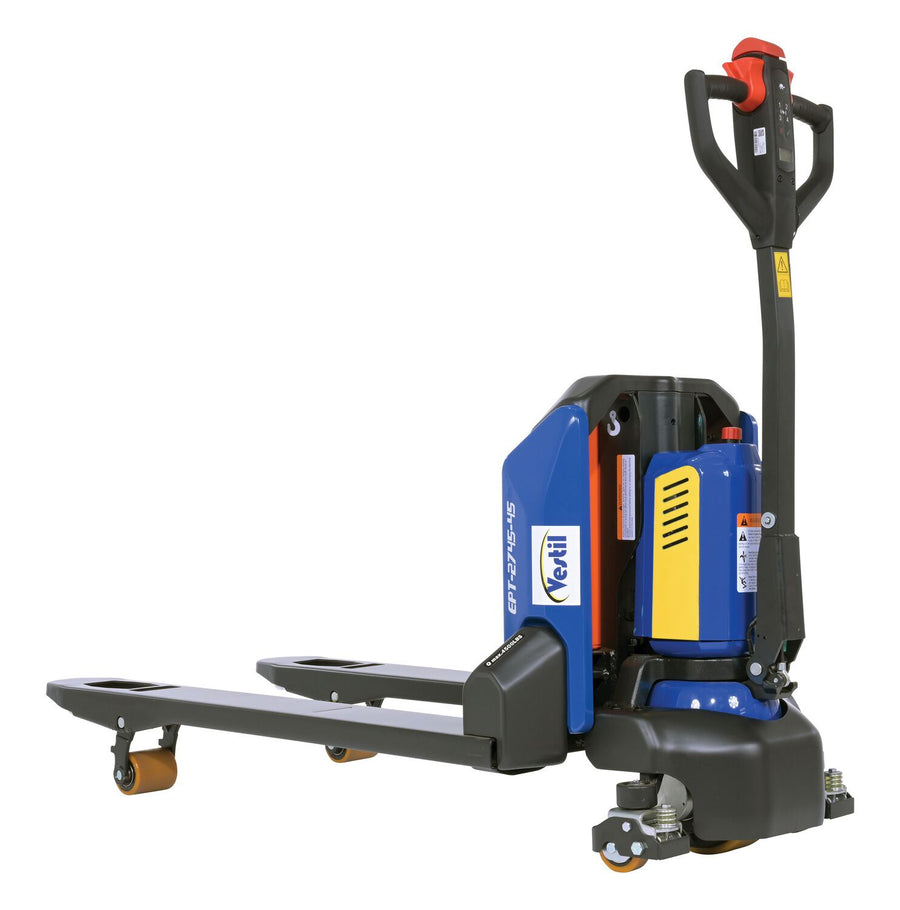 Steel Electric Pallet Truck 27 In x 45 In 4,500 Lb. Capacity Black/Red