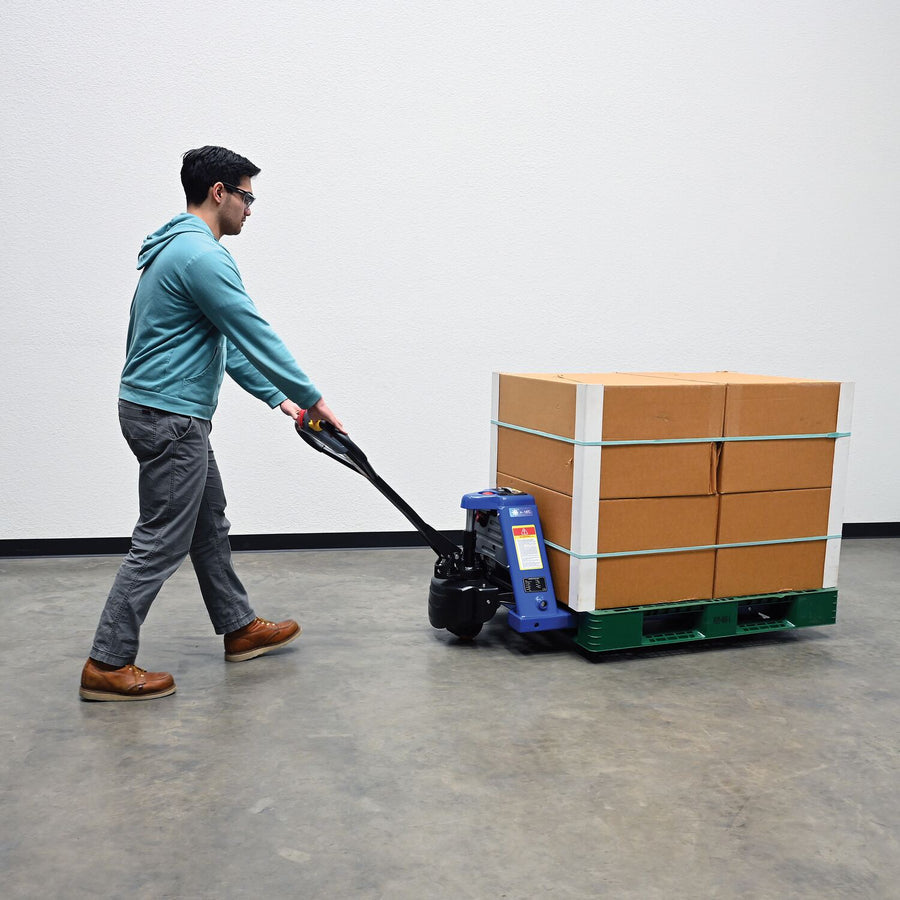 Steel Electric Pallet Truck Cold Freezer Room 63-7/8 In. x 27 In. x 46 In. 4000 Lb. Capacity Blue