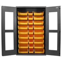 Thumbnail for Access Control Clear-View Cabinet, Full Bins, 48×78″