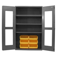 Thumbnail for Access Control Clear-View Cabinet, Half Bins, 48×78″
