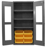 Thumbnail for Access Control Clear-View Cabinet, Half Bins, 36×78″