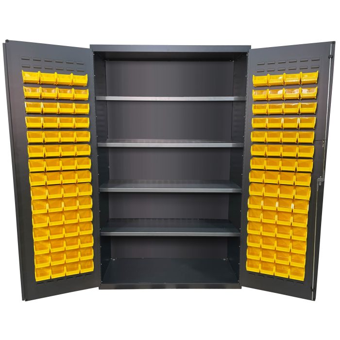 Access Control Bin & Shelf Cabinet, Door Bins, 48×78″
