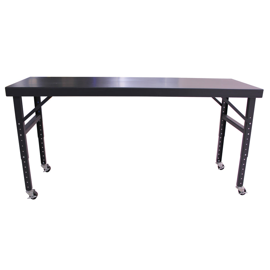 Mobile Adjustable Height Work Table, 96″W x 28″D