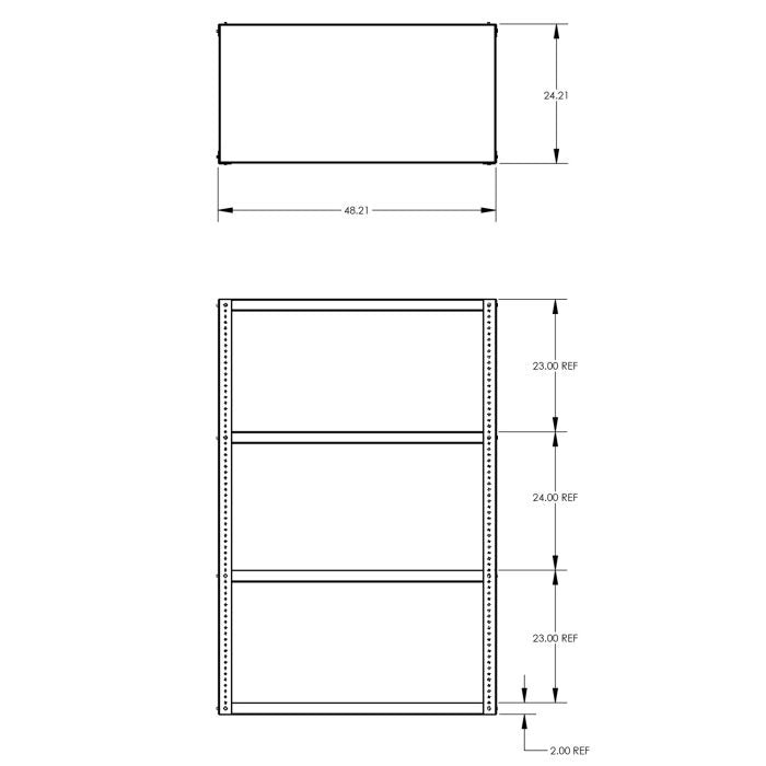 Industrial Shelving, 48″W x 24″D x 72″H
