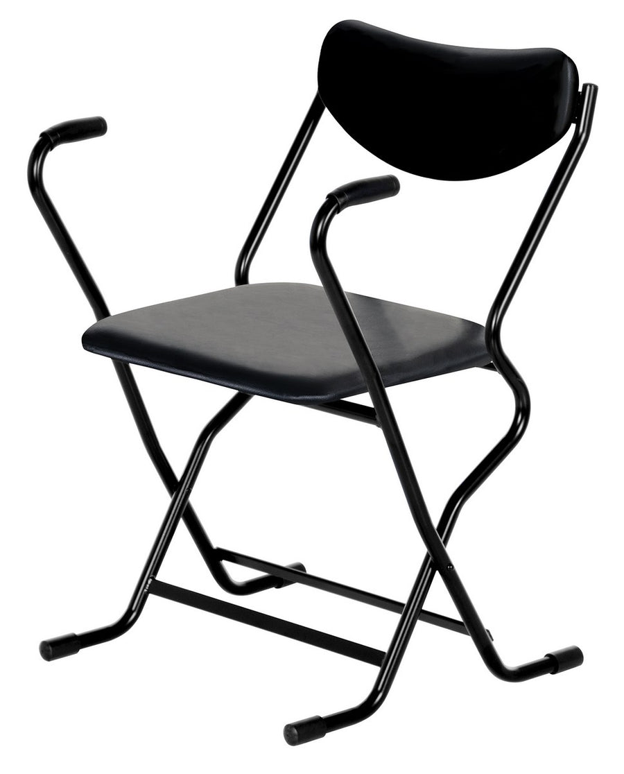 FOLDING ARM CHAIR BLACK