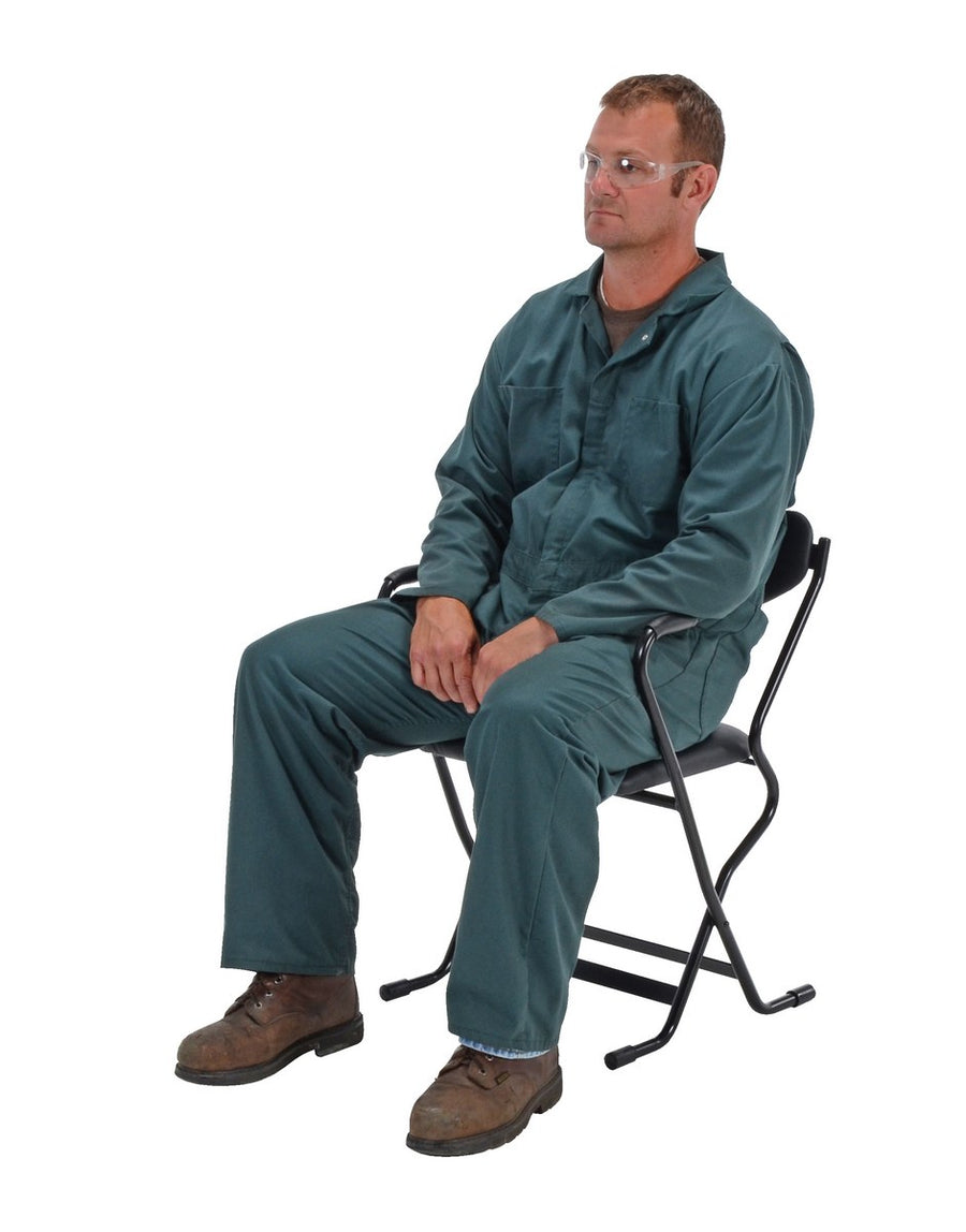 FOLDING ARM CHAIR BLACK