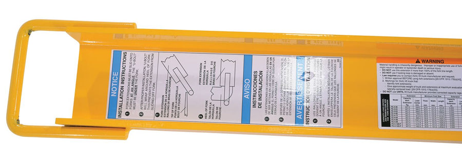 FORK EXTENSION STANDARD PAIR 66L X 4W IN - Model FE-4-66