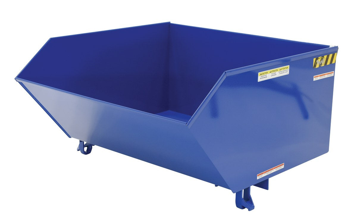 1 Cubic Yard Lo-Profile 90° Self-Dumping Steel Hopper w/ 2,000-lbs Capacity