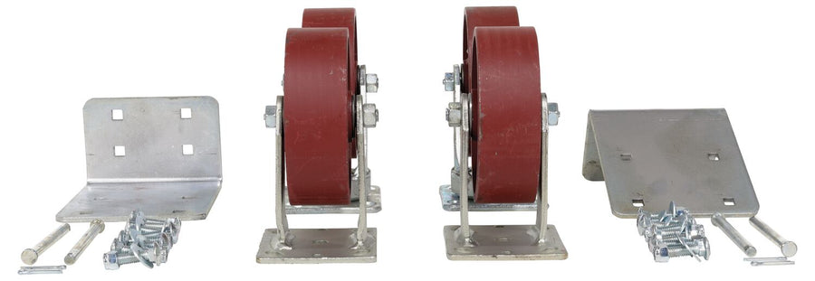 6"X2" DUCTILE STEEL CASTER KIT 8000# CAP