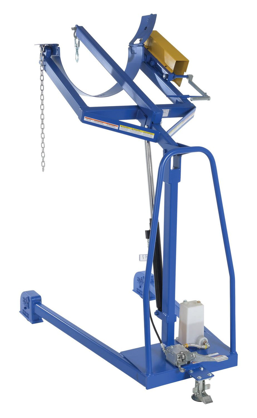 Hand Crank Portable Drum Carrier/Rotator/Boom with 60" Lift Height