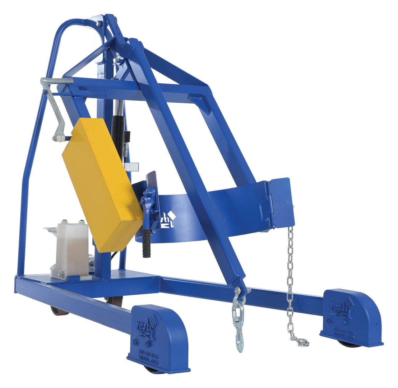 Hand Crank Portable Drum Carrier/Rotator/Boom with 60" Lift Height