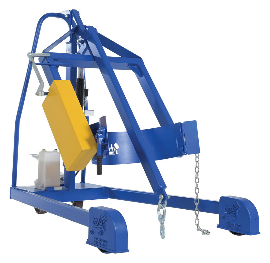 Hand Crank Portable Drum Carrier/Rotator/Boom with 60" Lift Height