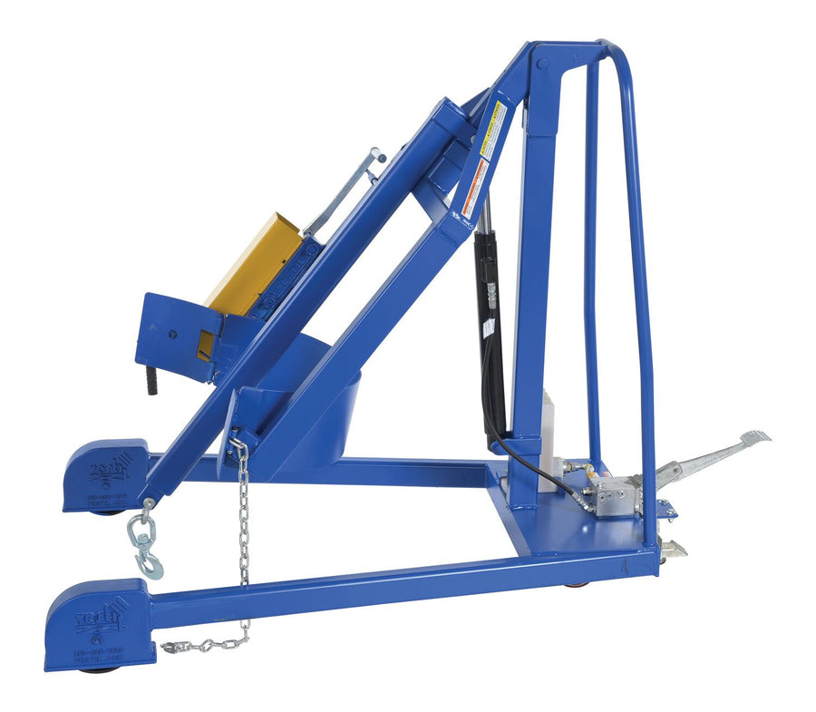 Hand Crank Portable Drum Carrier/Rotator/Boom with 60" Lift Height