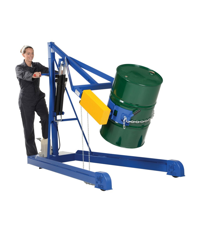 Pull Chain Portable Drum Carrier/Rotator/Boom with 96" Lift Height