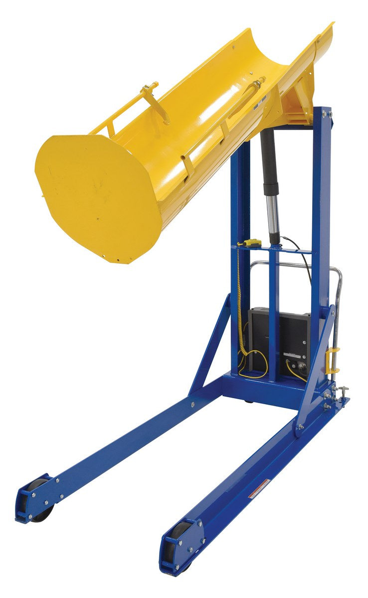 72"H Portable Hydraulic Drum Dumper w/ 1,000-lbs Capacity