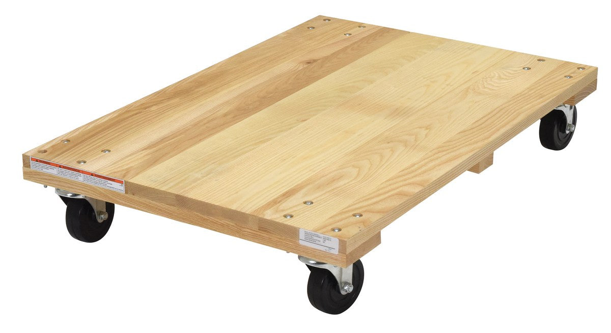 24" x 36" Solid Deck Hardwood Dolly w/ 1,200-lbs