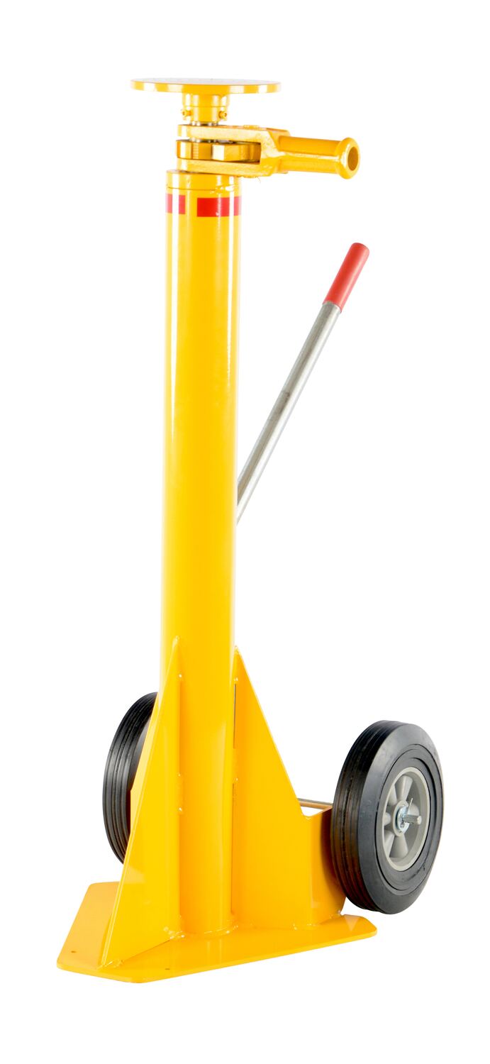 Stabilizing Jack, Ratchet Model, 10" Hard Rubber Wheels, 45" - 57" Service Range