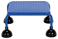 Thumbnail for Perforated 1 Step Commercial Spring Loaded Rolling Ladder - Blue