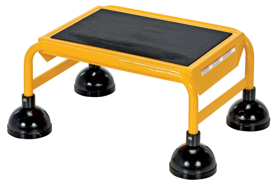 1 Step Commercial Spring Loaded Rolling Ladder - Yellow