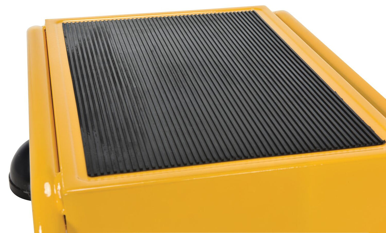 1 Step Commercial Spring Loaded Rolling Ladder - Yellow