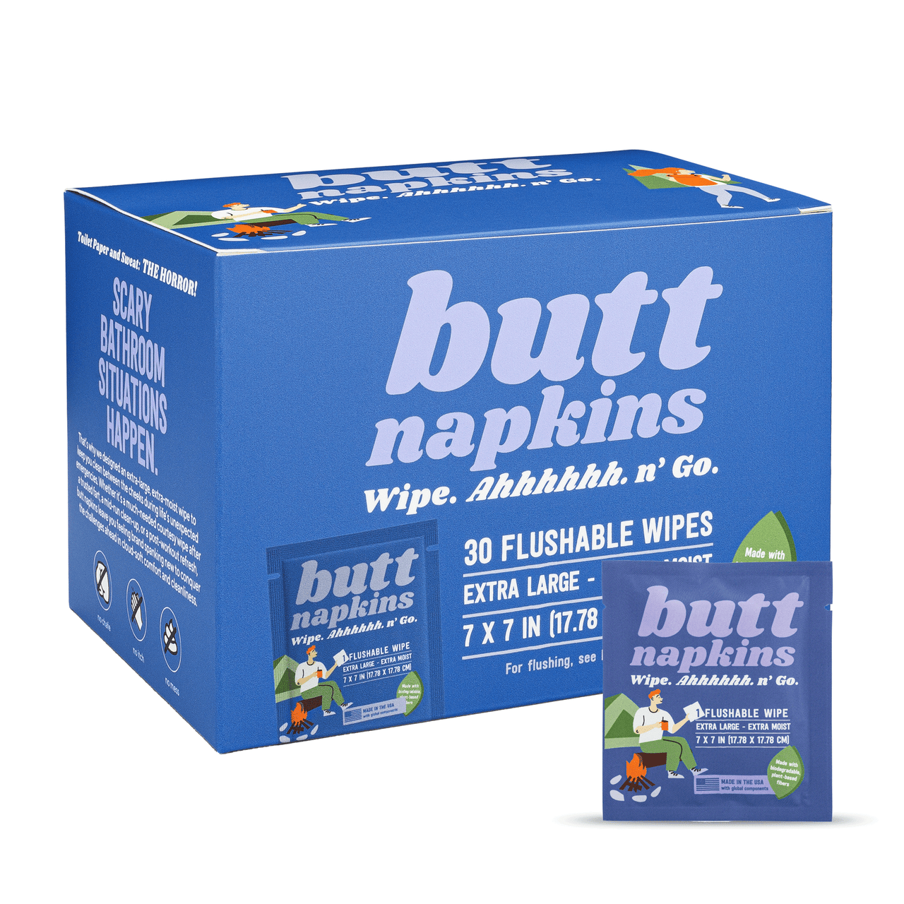 Camping Butt Napkins (30 Pack)