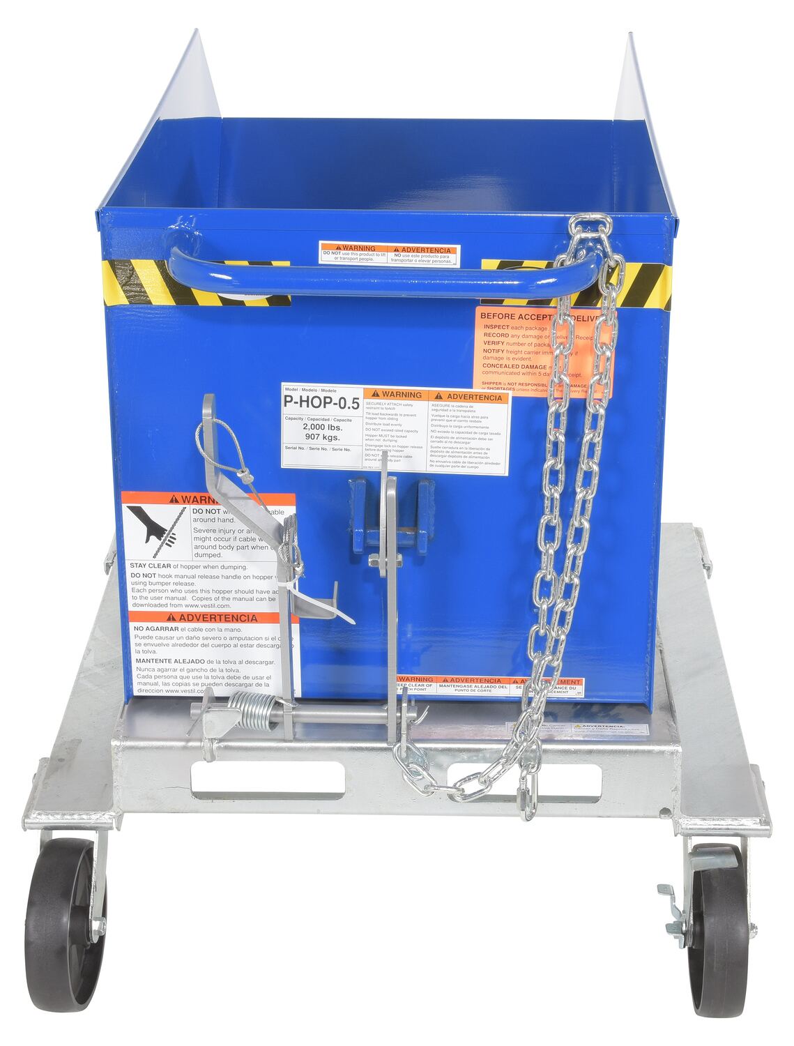 PORTABLE HOPPER TILT REFUSE 0.5 CUBIC YD