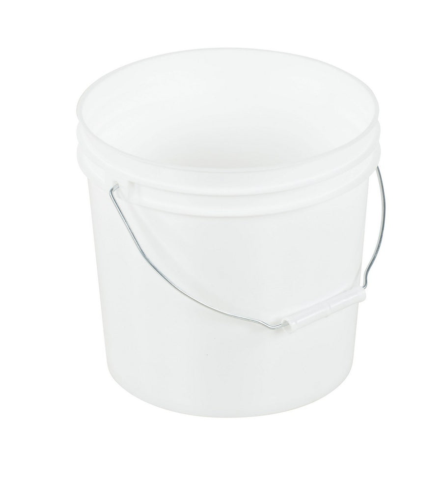 Pail w/ Steel Handle -White - 3.5 Gallon