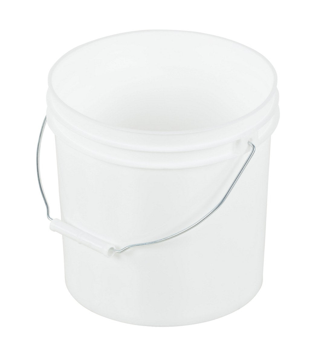 Pail w/ Steel Handle -White - 3.5 Gallon