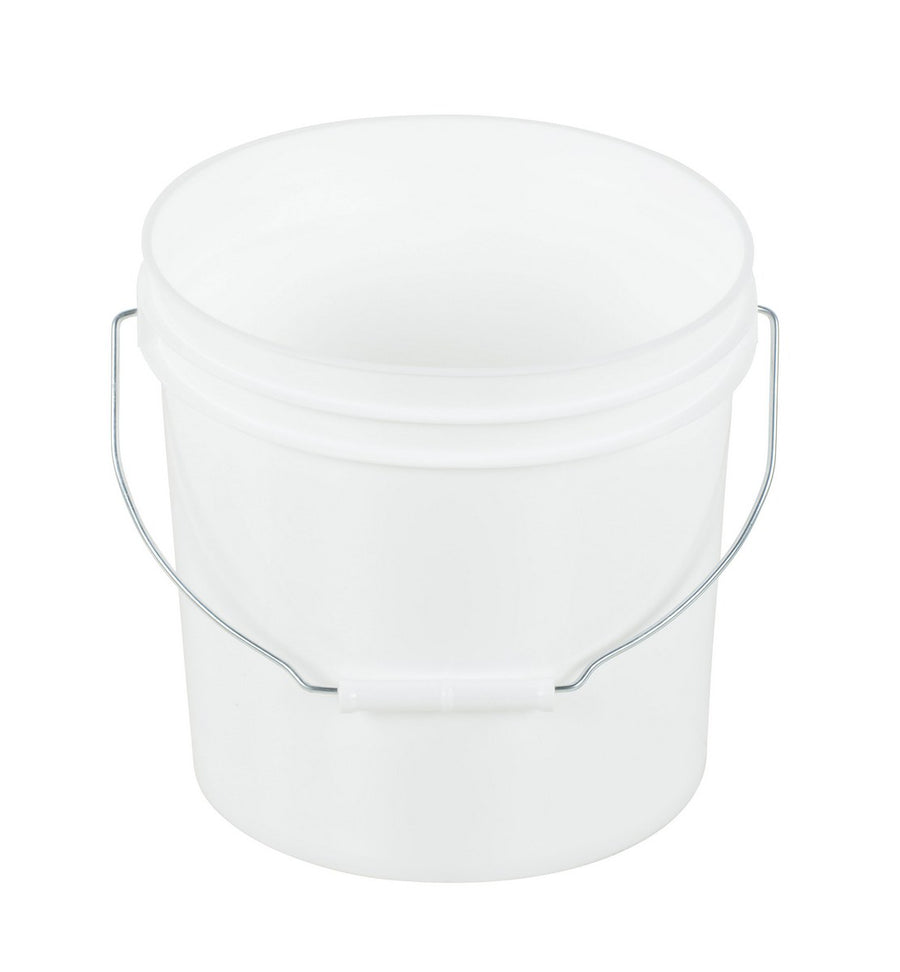 Pail w/ Steel Handle -White - 3.5 Gallon