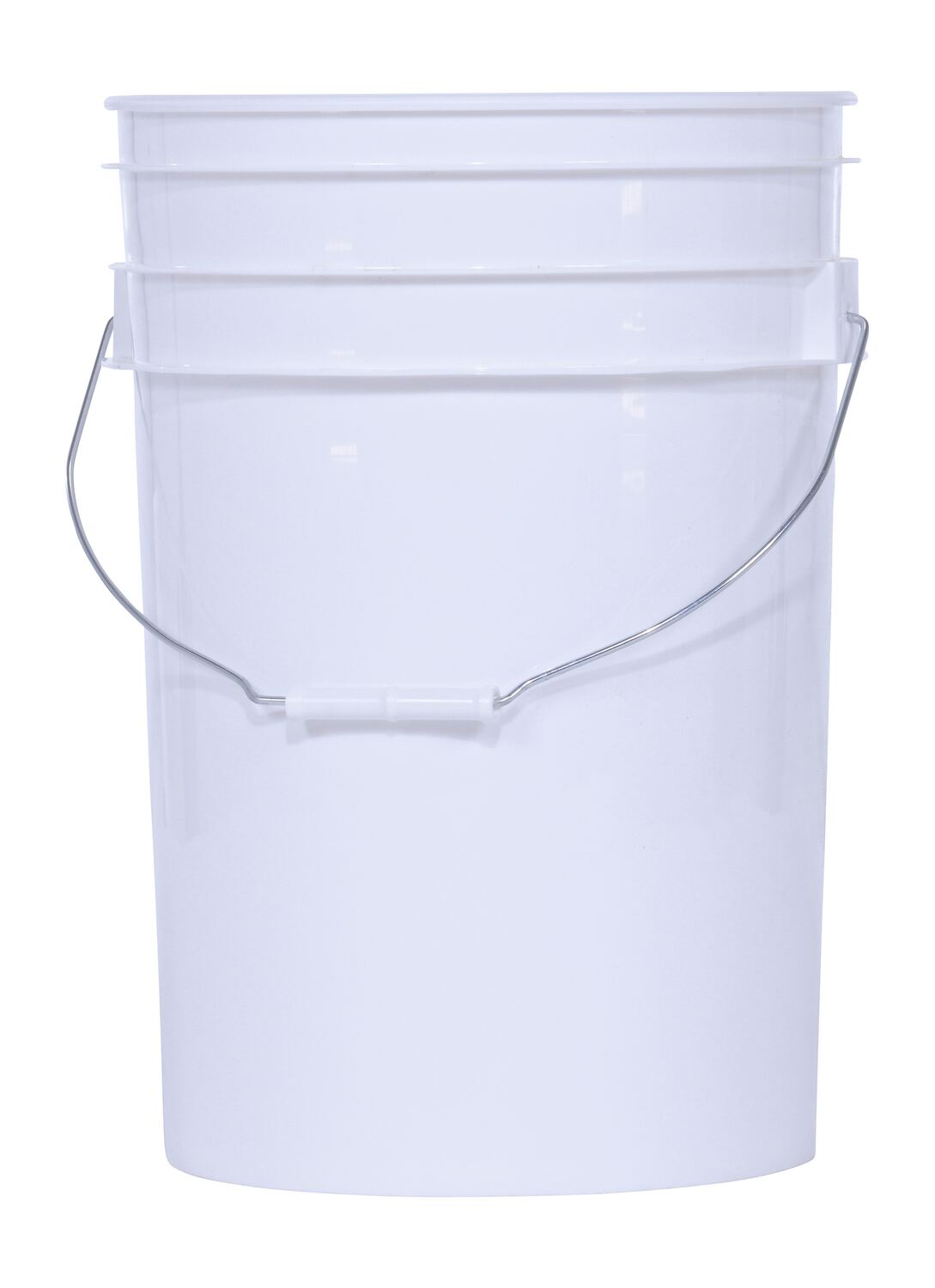 Pail w/ Steel Handle - White - 6 Gallon