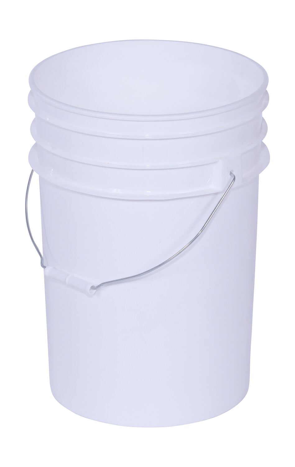 Pail w/ Steel Handle - White - 6 Gallon
