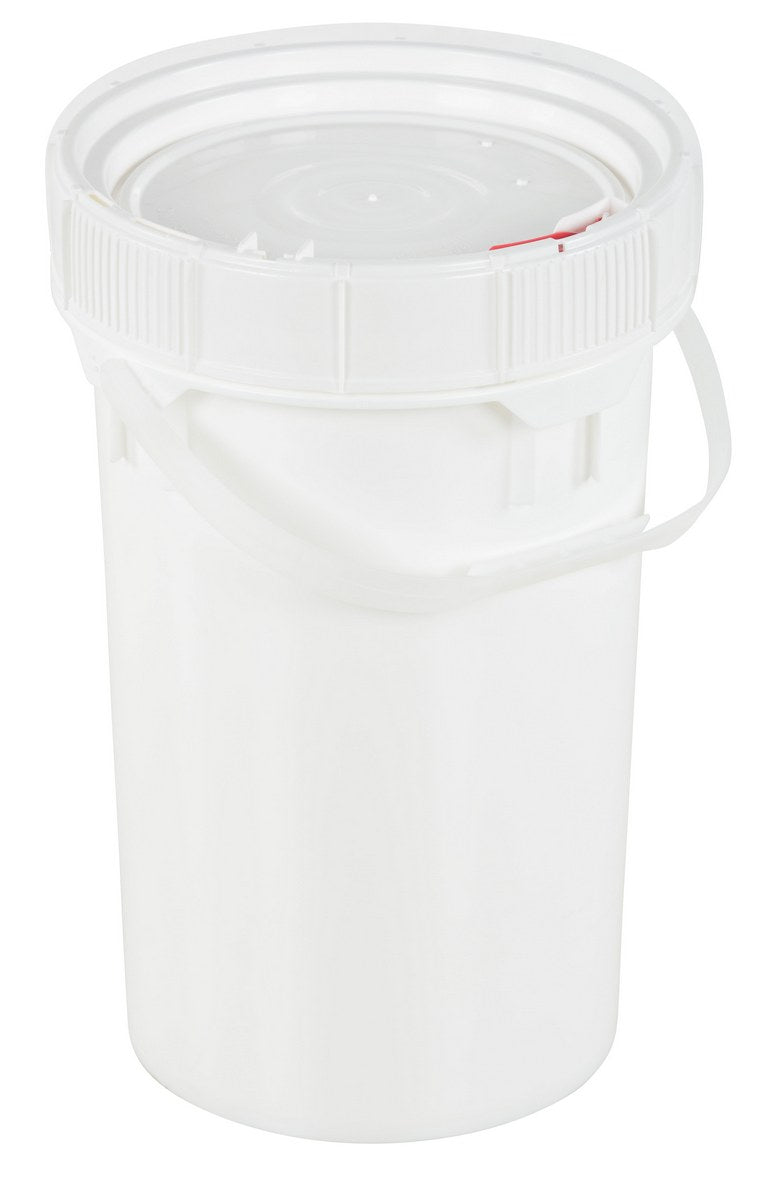 Screw-Top Pail & Lid - White - 6 Gallon