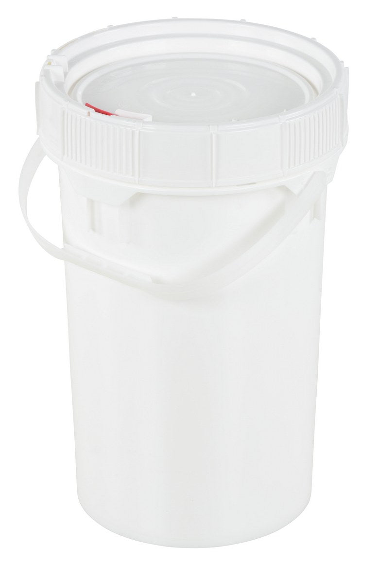 Screw-Top Pail & Lid - White - 6 Gallon