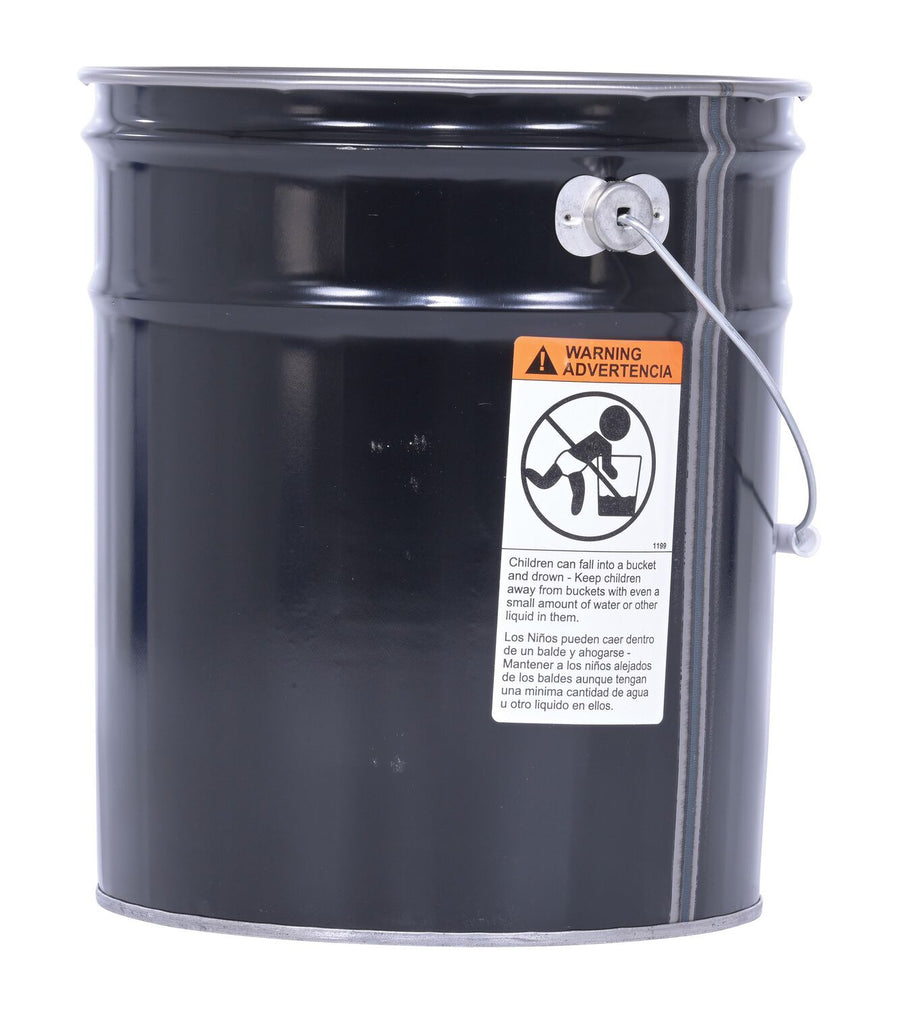BLACK OPEN HEAD STEEL PAIL 5 GALLON