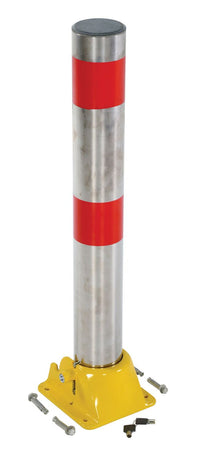 Thumbnail for Stainless Steel Fold Down Bollard 8-1/4 In. x 7-1/2 In. x 33-1/2 In. Silver