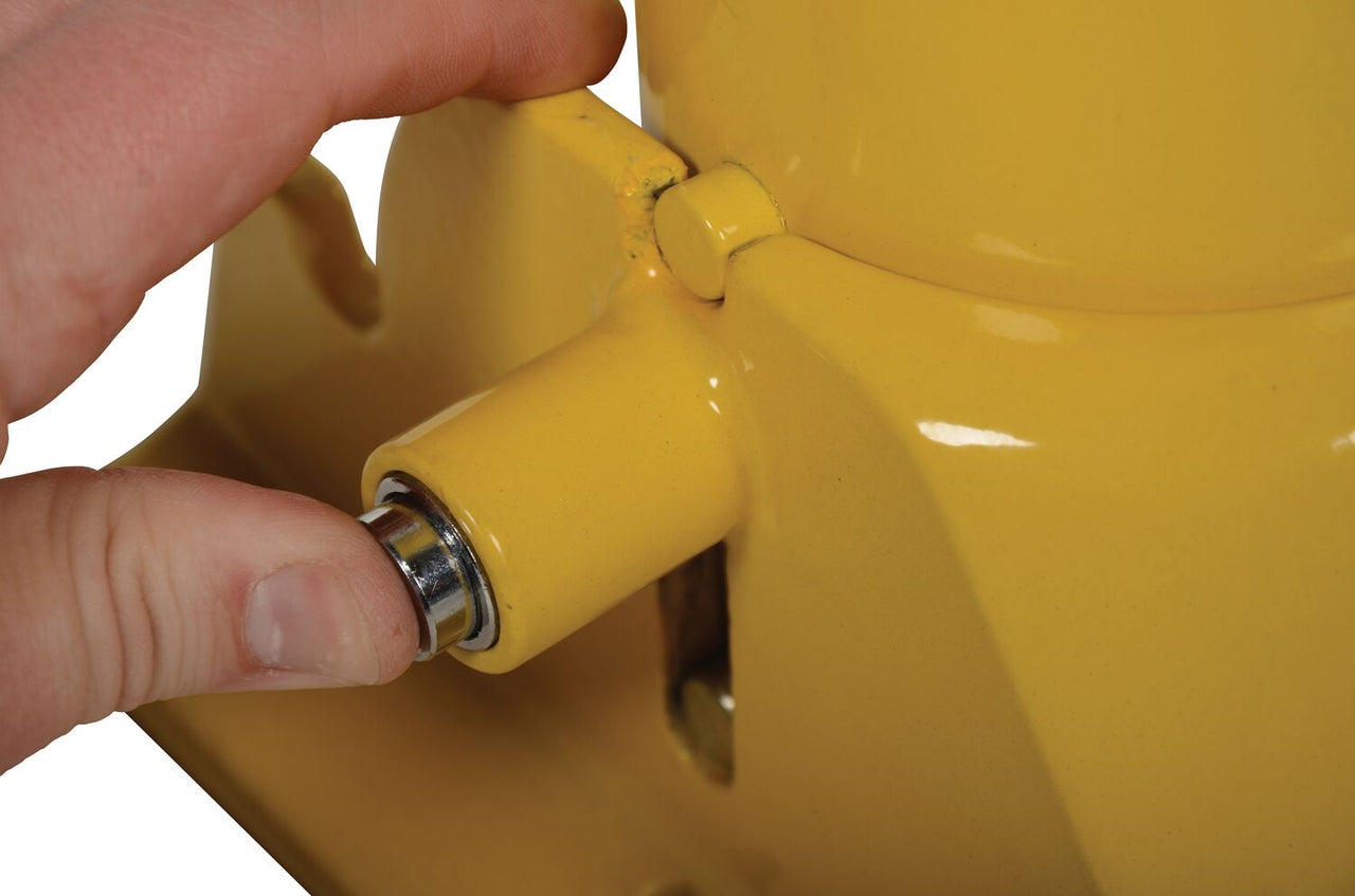 Steel Fold Down Bollard 8-1/4 In. x 7-1/2 In. x 35-1/2 In. Yellow