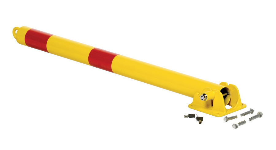 Steel Fold Down Bollard 5-1/8 In. x 5-1/2 In. x 35-1/2 In. Yellow