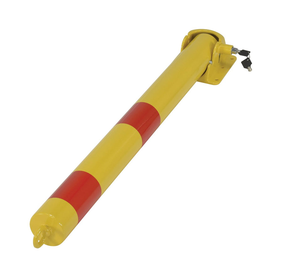 Steel Fold Down Bollard 5-1/8 In. x 5-1/2 In. x 35-1/2 In. Yellow