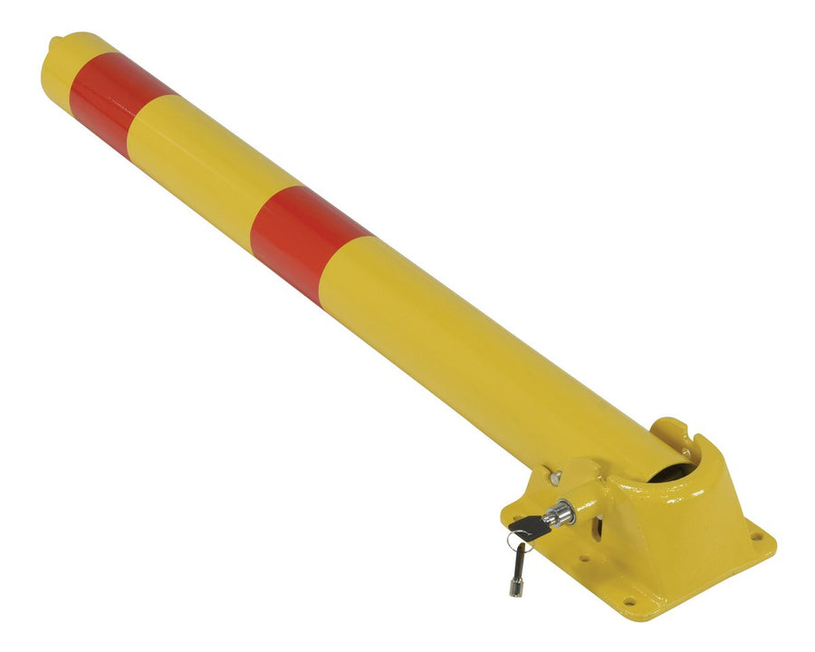 Steel Fold Down Bollard 5-1/8 In. x 5-1/2 In. x 35-1/2 In. Yellow