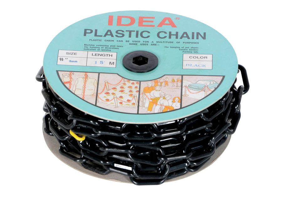 BLACK PLASTIC CHAIN BARRICADE 50 FT