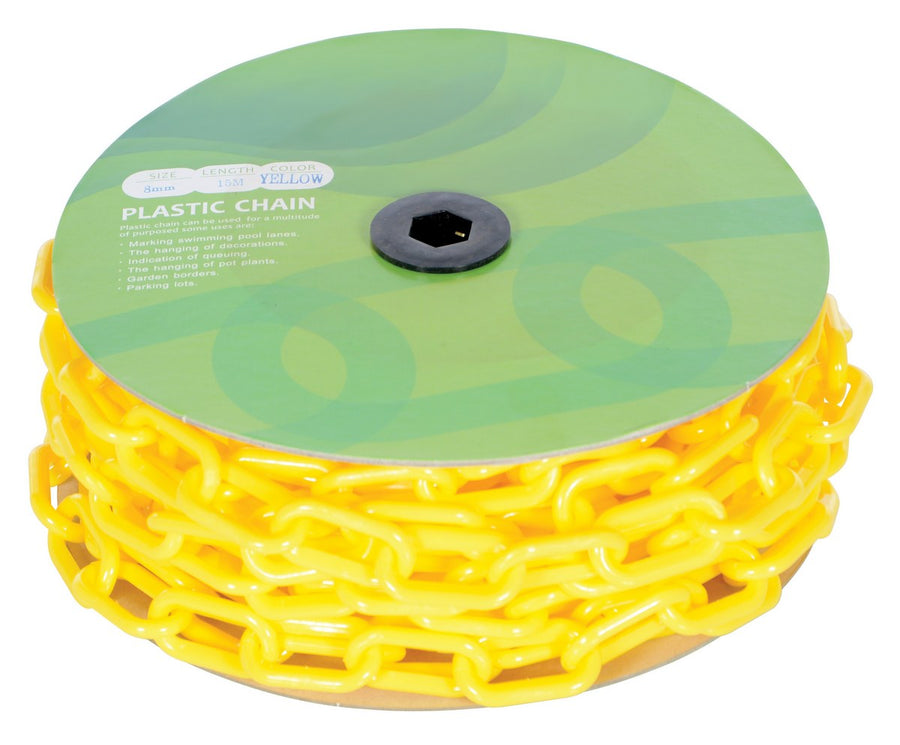 YELLOW PLASTIC CHAIN BARRICADE 50 FT