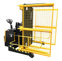 Thumbnail for Steel Portable Pallet Inverter With Cage 32 In. to 76 In Fork Opening 3,000 Lb. Capacity Yellow/Black