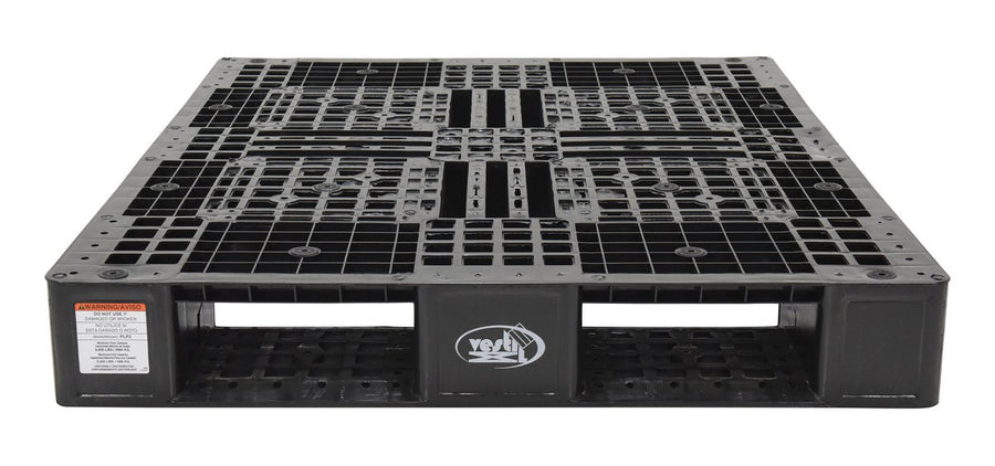 BLACK PLASTIC PALLET 6600 LB 48 X 40